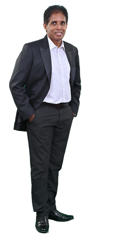 Channa de Silva in a suit and tie